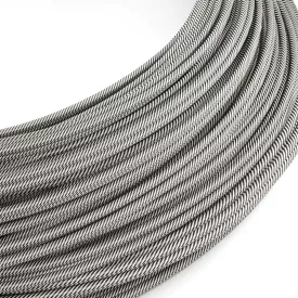   Creative Cables textil lámpakábel Extra alacsony feszültségű tápkábel, selyemhatású anyaggal bevonva Vertigo Slate White fehér