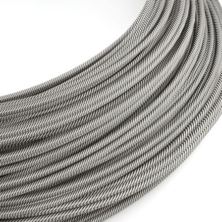 Creative Cables textil lámpakábel Extra alacsony feszültségű tápkábel, selyemhatású anyaggal bevonva Vertigo Slate White fehér