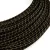 Creative Cables textil lámpakábel Extra alacsony feszültségű tápkábel, selyemhatású anyaggal bevonva, Vertigo Black and fekete