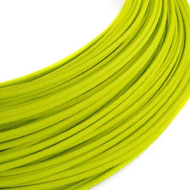   Creative Cables textil lámpakábel Extra alacsony feszültségű tápkábel, selyemhatású anyaggal bevonva, sárga Fluo RF10