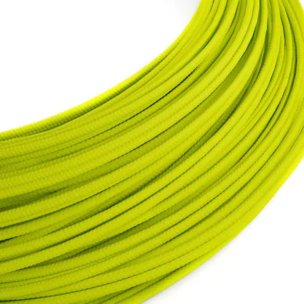 Creative Cables textil lámpakábel Extra alacsony feszültségű tápkábel, selyemhatású anyaggal bevonva, sárga Fluo RF10