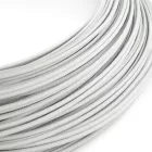 Creative Cables textil lámpakábel Extra alacsony feszültségű tápkábel, selyemhatású anyaggal bevonva, fehér RM01
