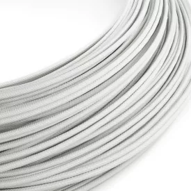   Creative Cables textil lámpakábel Extra alacsony feszültségű tápkábel, selyemhatású anyaggal bevonva, fehér RM01