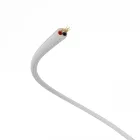 Creative Cables textil lámpakábel Extra alacsony feszültségű tápkábel, selyemhatású anyaggal bevonva, fehér RM01