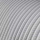 Creative Cables textil lámpakábel Extra alacsony feszültségű tápkábel, selyemhatású anyaggal bevonva, ezüst RM02