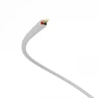 Creative Cables textil lámpakábel Extra alacsony feszültségű tápkábel, selyemhatású anyaggal bevonva, ezüst RM02