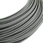 Creative Cables textil lámpakábel Extra alacsony feszültségű tápkábel, selyemhatású anyaggal bevonva, szürke RM03