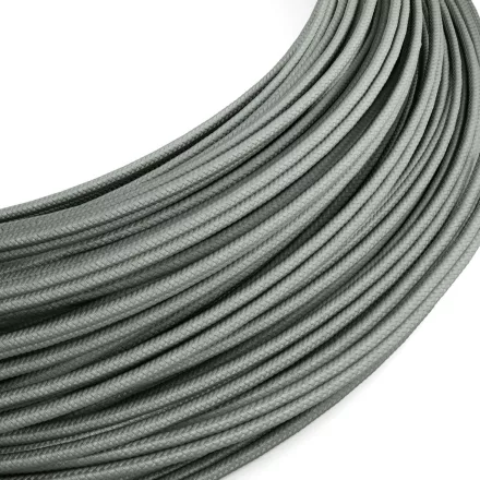 Creative Cables textil lámpakábel Extra alacsony feszültségű tápkábel, selyemhatású anyaggal bevonva, szürke RM03