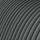 Creative Cables textil lámpakábel Extra alacsony feszültségű tápkábel, selyemhatású anyaggal bevonva, szürke RM03