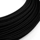 Creative Cables textil lámpakábel Extra alacsony feszültségű tápkábel, selyemhatású anyaggal bevonva, fekete RM04