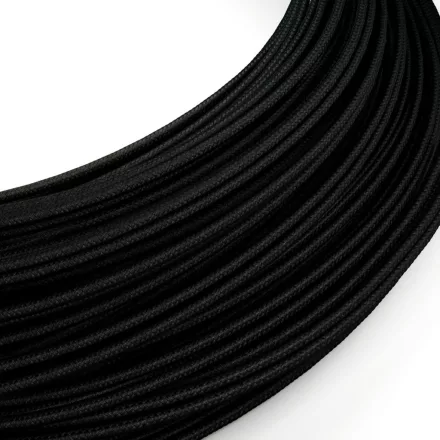 Creative Cables textil lámpakábel Extra alacsony feszültségű tápkábel, selyemhatású anyaggal bevonva, fekete RM04