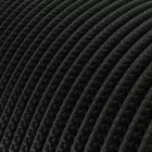 Creative Cables textil lámpakábel Extra alacsony feszültségű tápkábel, selyemhatású anyaggal bevonva, fekete RM04
