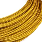 Creative Cables textil lámpakábel Extra alacsony feszültségű tápkábel, selyemhatású anyaggal bevonva Arany RM05