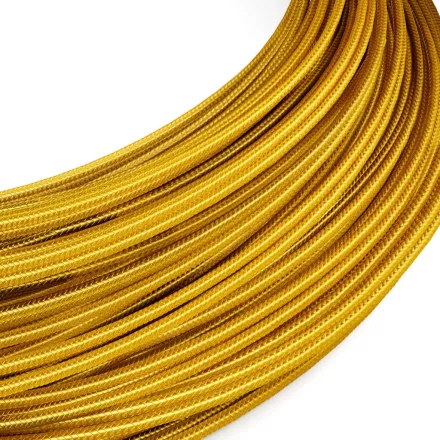 Creative Cables textil lámpakábel Extra alacsony feszültségű tápkábel, selyemhatású anyaggal bevonva Arany RM05