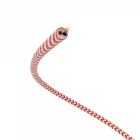 Creative Cables textil lámpakábel Extra alacsony feszültségű tápkábel, selyemhatású anyaggal bevonva, ZigZag fehér és