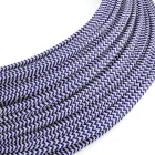 Creative Cables textil lámpakábel Extra alacsony feszültségű tápkábel, selyemhatású anyaggal bevonva, cikcakkos fehér és