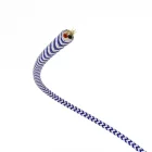 Creative Cables textil lámpakábel Extra alacsony feszültségű tápkábel, selyemhatású anyaggal bevonva, cikcakkos fehér és