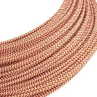Creative Cables textil lámpakábel Extra alacsony feszültségű tápkábel, selyemhatású anyaggal bevont, ZigZag fehér és