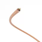 Creative Cables textil lámpakábel Extra alacsony feszültségű tápkábel, selyemhatású anyaggal bevont, ZigZag fehér és