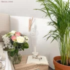 Kerek elektromos kábel RC01 fehér pamut egyszínű anyaggal bevonva - háromeres