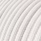 Kerek elektromos kábel RC16 halványrózsaszín pamut egyszínű szövettel borítva