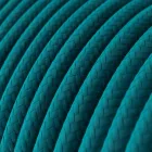 Kerek elektromos kábel RC21 Cerulean pamut egyszínű szövettel borítva