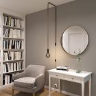 2XL juta és natúr szürke vászon sodrott kötélkábel, 2x0,75 elektromos kábel. 24 mm átmérőjű