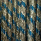 Kerek elektromos kábel Steward Blue Stripes Cotton és Natural Linen RD55 bevonattal