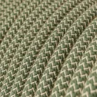 Kerek elektromos kábel Green Thyme ZigZag Cotton és Natural Linen RD72 bevonattal