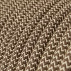 Kerek elektromos kábel, színes Bark ZigZag Cotton és Natural Linen RD73 bevonattal