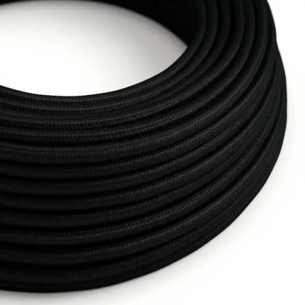 Creative Cables textil lámpakábel Fényes szénfekete textil kábel – Az eredeti Creative-Cables – RM04 XZ2RM04