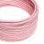 Kerek elektromos kábel RM16 Baby Pink egyszínű műselyem szövettel borítva