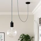 Kerek elektromos kábel Rayon egyszínű RM30 szövettel borított világos kékszürke