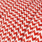 Kerek elektromos kábel műselyem anyaggal bevont ZigZag RZ09 Red