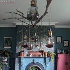 Csavart elektromos kábel TC63 zöldszürke pamut egyszínű szövettel borítva