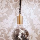 Marlene csavart világítókábel szőrös hatású anyaggal bevonva, Sima fekete TP04