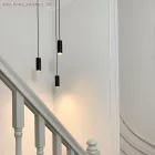 Kerek elektromos kábel RC01 fehér pamut egyszínű anyaggal bevonva - háromeres