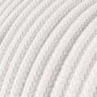 Kerek elektromos kábel RC16 halványrózsaszín pamut egyszínű szövettel borítva