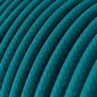 Kerek elektromos kábel RC21 Cerulean pamut egyszínű szövettel borítva
