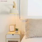 Kerek elektromos kábel, pamut egyszínű RC34 tej és menta anyaggal bevonva