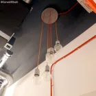 Kerek elektromos kábel Rayon egyszínű RF15 Fluo Orange anyaggal borított