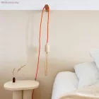 Kerek elektromos kábel Rayon egyszínű RF15 Fluo Orange anyaggal borított