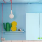 Kerek elektromos kábel Rayon egyszínű RF15 Fluo Orange anyaggal borított