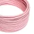 Kerek elektromos kábel RM16 Baby Pink egyszínű műselyem szövettel borítva