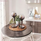 Kerek elektromos kábel RM26 sötétszürke műselyemszínű egyszínű szövettel borítva