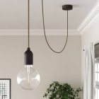 Kerek elektromos kábel Sima Bark Brown RN26 Jutával borítva