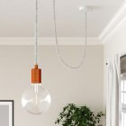 Marlene csavart világítókábel szőrös hatású anyaggal bevonva, Sima fehér TP01