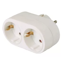   Gao design lámpa Földelt 2-es elosztó, 250V 16A IP20 fehér 0190H