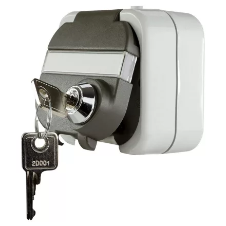 Gao design lámpa AQUA TOP IP44 kulcsos csapfedeles alj fk, szürke 2 kulccsal