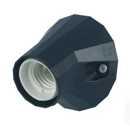 Gao fali lámpa Foglalat E27, oldalfali foglalat, Ø 83 mm fekete 0513074555
